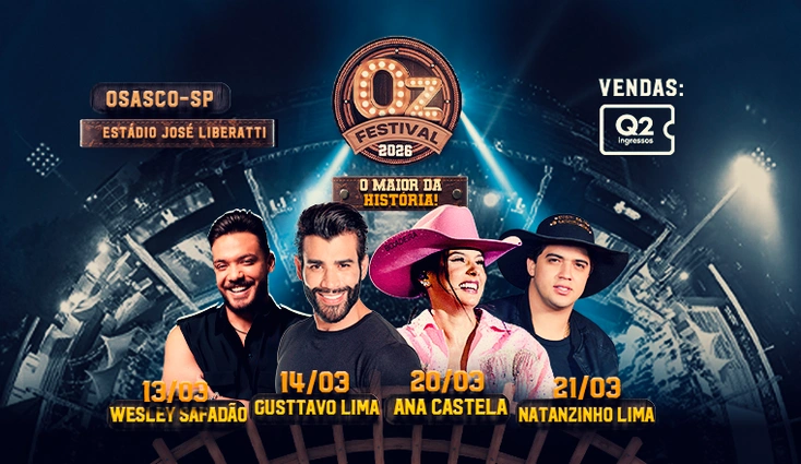 OZ FESTIVAL 2026 - Wesley Safadão, Gusttavo Lima, Ana Castela e Natanzinho Lima